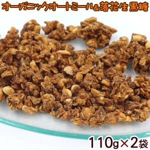 オーガニックオートミール＆落花生黒糖 110g×2袋　（ネコポス送料無料）/垣乃花｜nanaya