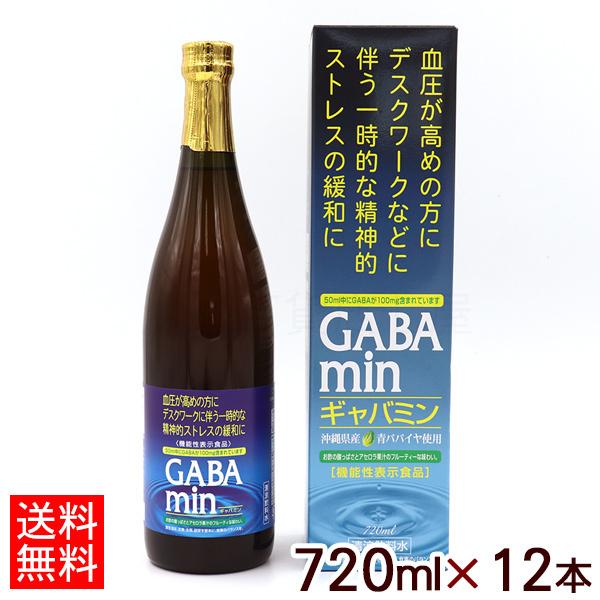 ギャバミン 720ml×12本 （送料無料）/GABAmin 沖縄 青パパイヤ使用 ケース オキハム