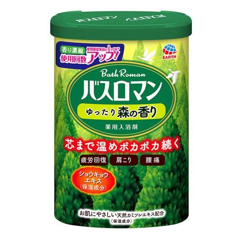 【アース製薬】入浴剤 バスロマン【ゆったり森の香り 600g 】