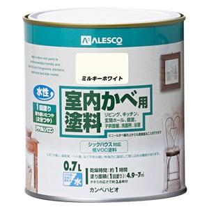 カンペハピオ】水性塗料 室内かべ用塗料【0．7L ミルキーホワイト