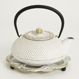 最終セール！希少！シルバー　南部鉄器　アンシャンテ　カモミール 南部鉄器 岩鋳 アンシャンテ ジャポン ENCHAN-THE JAPON ティーポット