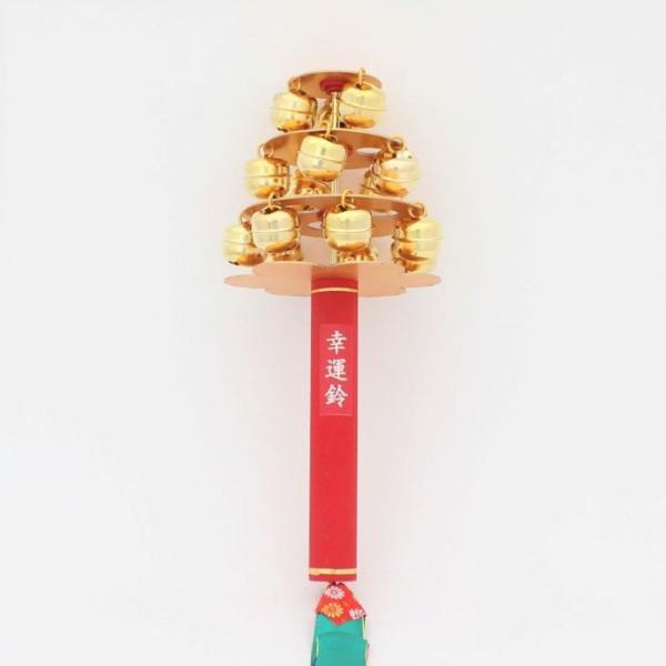 幸運鈴 本体の長さ約27cm　　三番叟鈴・神楽鈴・神楽・かぐらすず・巫女舞・みこまい・和楽器・鳴り物...