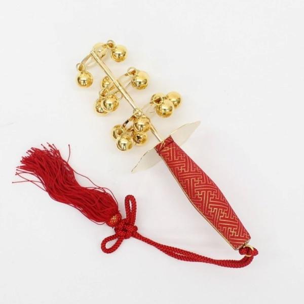 三番叟鈴 本体の長さ約25,5cm　　さんばそうすず・神楽鈴・神楽・かぐらすず・巫女舞・みこまい・和...