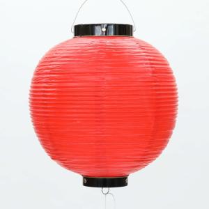 10号丸型提灯 赤・黒枠 幅27cmX高さ30c...の商品画像