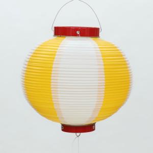 10号丸型提灯 赤/白 幅27cmX高さ30cm ビニール製 丸提灯・灯燈・吊灯