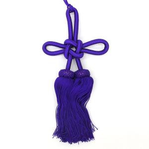 人絹製 紫白紐 太さ12mm 【1m単位の切り売り・幕用・神前用・神棚用品