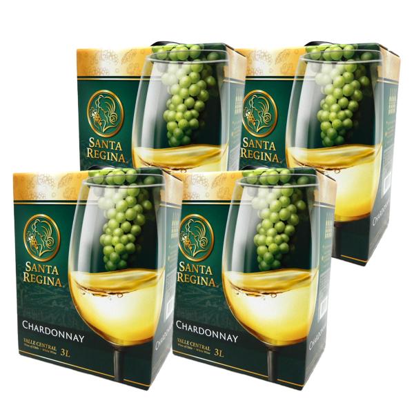 【6月〜10月 クール便】サンタ・レジーナ 白 シャルドネ バッグインボックス 3L×4本　※【送料...