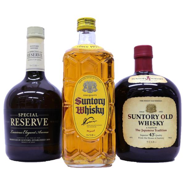 国産ウイスキー3強セット　オールド43度700、リザーブ40度700、角瓶40度700ｍｌ