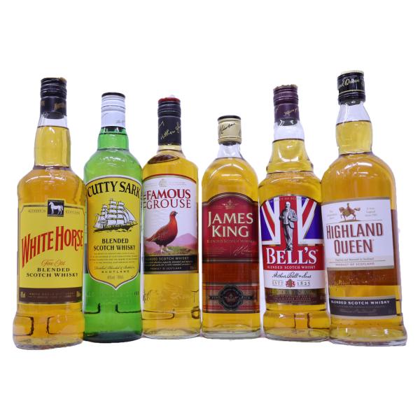 スコッチウイスキー700ｍｌ6種　ホワイトホース、ジェームズキング、 ハイランドクイーン、カティーサ...