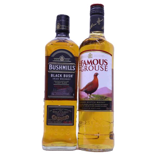 秋に飲みたいウイスキー2本　ブラックブッシュ40度700ml、フェイマスグラウス40度700ml　甘...