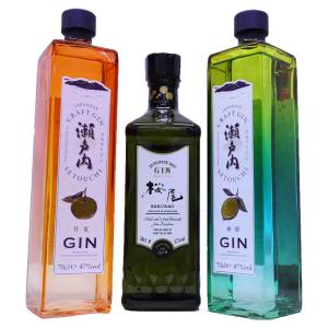 瀬戸内クラフトジン2種2本セット 檸檬（レモン）ジン47度700ml、甘夏