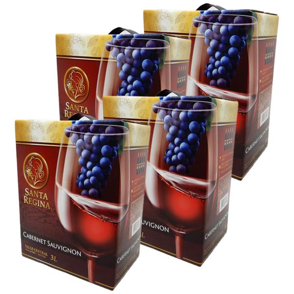凝縮された果実のおいしさ　サンタレジーナ 赤 カベルネ・ソーヴィニヨン バッグインボックス 3L×4...