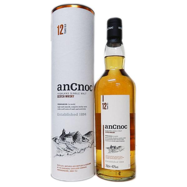 アンノック 12年 40度 700ml 　ソフトで蜂蜜やレモンの香りのするシングルモルトウイスキーで...