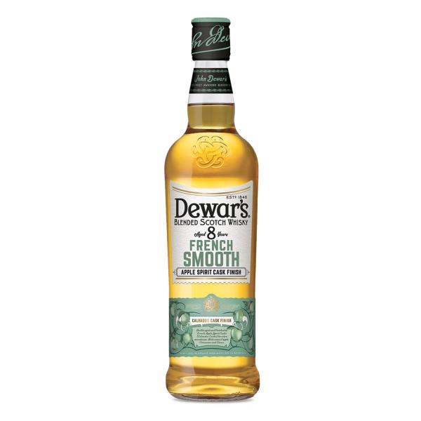 リンゴを原料としたカルバドスの熟成に使用した樽で仕上　デュワーズ　フレンチスムース8年アップルスピリ...