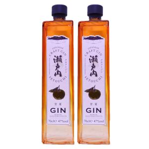 瀬戸内クラフトジン2種2本セット 檸檬（レモン）ジン47度700ml、甘夏