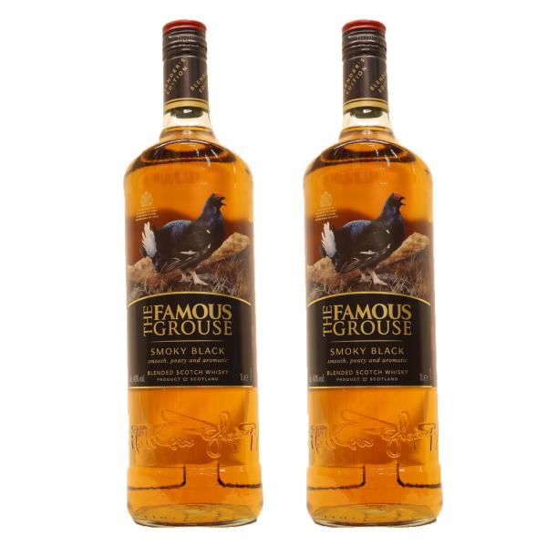 【2本】リッチでスモーキーな味わいのブレンデッドウイスキーです　フェイマスグラウス　スモーキーブラッ...