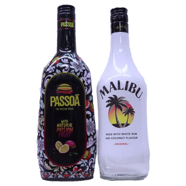 こだわりのリキュール2撰　パッソア20度、マリブ21度700ml 　ソーダ割りやカクテルの材料に