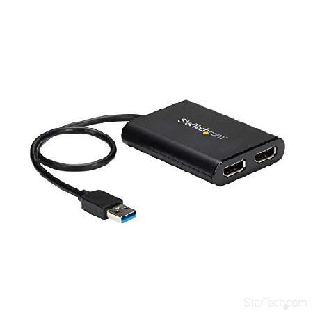 StarTech.com USB 3.0 - デュアルDisplayPortアダプタ 4K/60Hz...