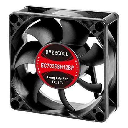 Evercool 70x70x25mm High Speed PWM Fan EC7025SH12B...