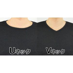 メンズ Tシャツ Vネック 丸首 七分袖 ベー...の詳細画像1
