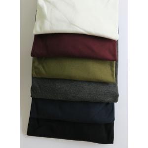 メンズ Tシャツ Vネック 丸首 七分袖 ベー...の詳細画像2