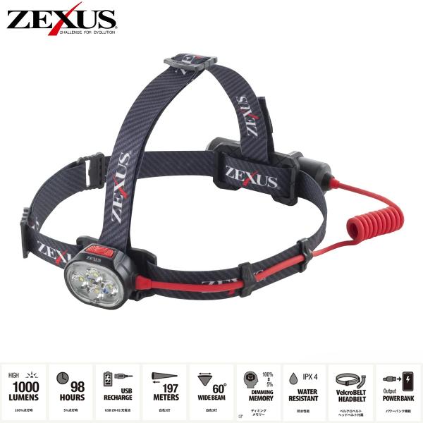 冨士灯器 ZEXUS 充電式LEDヘッドライト ZX-R380