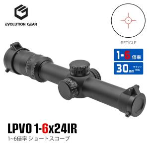 【 Evolution Gear 製】 LPVO 1-6x24 タクティカル ショートスコープ 発光レティクル アイレリーフ｜naniwabase