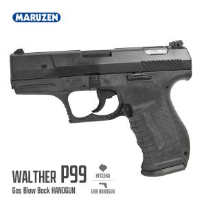 【 マルゼン製 】Walther 正式ライセンス ワルサー P99 ガスブローバック ハンドガン 本体 ブラック セミオート GBB ※18歳以上対象 JASG安全出力基準適合｜naniwabase