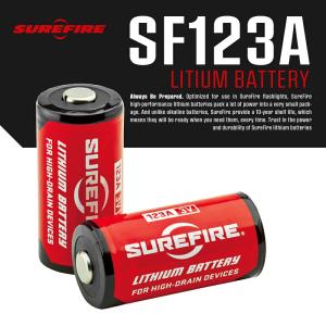 【2本 セット】【 実物 SUREFIRE 】 SUREFIRE 123A シュアファイア リチウム 電池 3v  |  バッテリー ライト フラッシュライト タクティカルライト｜naniwabase