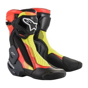 【再値下げしました！】アルパインスターズ 2221019 ブーツ ブラック/レッドFLUO/イエローFLUO/グレー ALPINESTARS SMX PLUS v2 BOOT