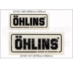 ステッカー OHLINS クリアステッカー黒 1枚 大/中