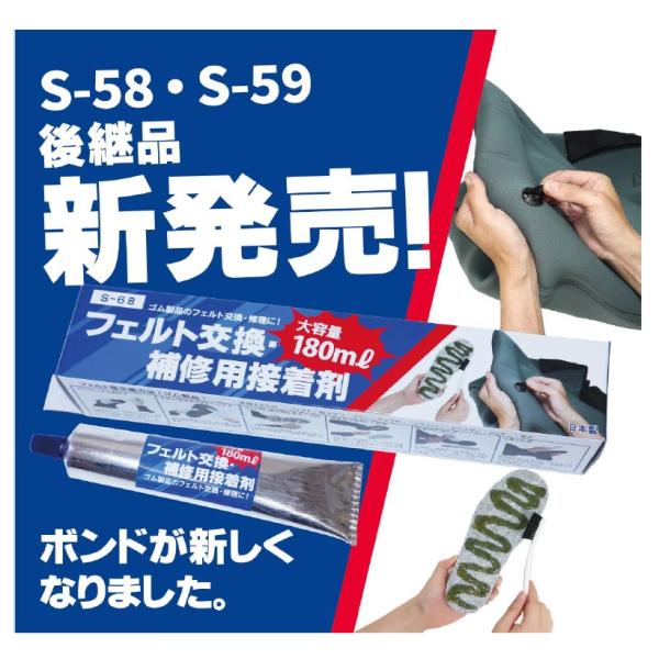 阪神素地 フェルト交換・補修用接着剤 S-68 180ml (爆買)
