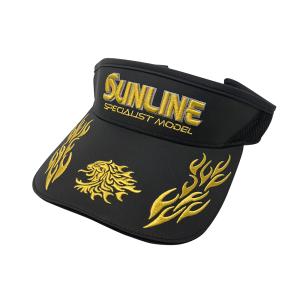 サンライン（SUNLINE） サンバイザー キャップ ブラック ゴールド