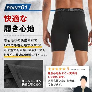 スポーツタイツ メンズ スパッツ ショート ス...の詳細画像4