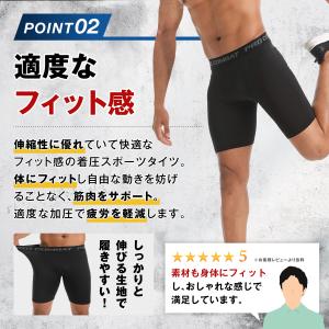スポーツタイツ メンズ スパッツ ショート ス...の詳細画像5