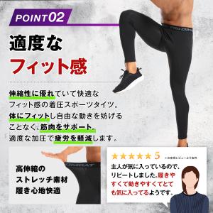 スポーツタイツ メンズ スパッツ 9分丈 7分...の詳細画像4