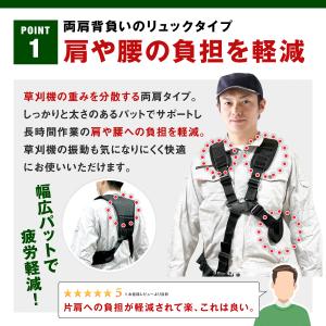 草刈機 ベルト 両肩掛け 背負 刈払機 ダブル...の詳細画像5