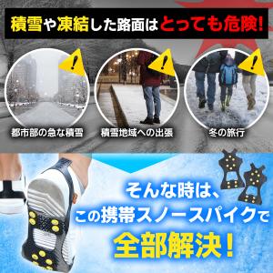 滑り止め 靴 スノースパイク 雪 靴底 10本...の詳細画像4