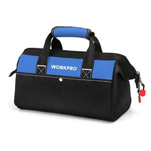 WORKPRO ツールバッグ 工具差し入れ 道具袋 工具バッグ 大口収納 600Dオックスフォード ワイドオープン 幅33cmの商品画像