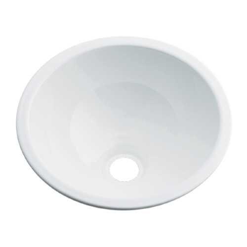 カクダイ 鉄穴 丸型手洗器 ホワイト 493-026-W