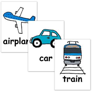 フラッシュカード【乗り物】■A５サイズ■ Flashcards, English word cards (Vehicles) ■A5 size■｜nanohanaclub