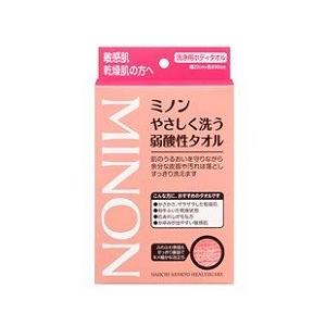 ミノンやさしく洗う弱酸性タオル　幅22センチ×長さ90センチ