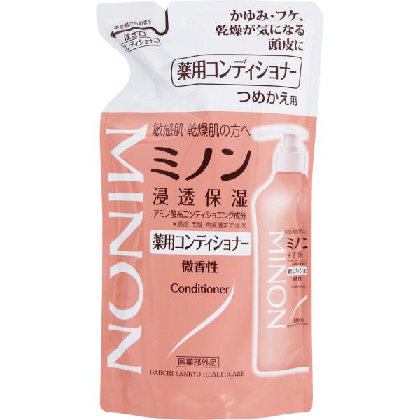 ミノン薬用コンディショナー つめかえ用 380mL　／敏感肌 乾燥肌 アミノ酸系ヘアケア
