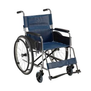 車椅子 自走式車椅子  折りたたみ スチール  背固定 エコノミーシリーズ 車いす EX-11｜nanohanakaigo