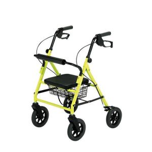 歩行器 歩行車 介護 福祉用品 椅子付 四輪 コンパクト 歩行丸ワイド HXS-395YL