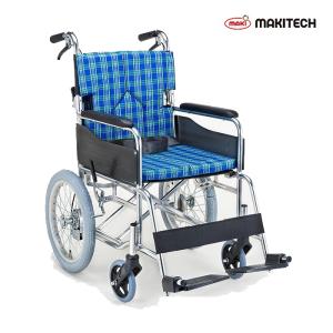 マキテック 車いす 介助式 背折れタイプ 座面幅42cm 非課税 （ 車椅子