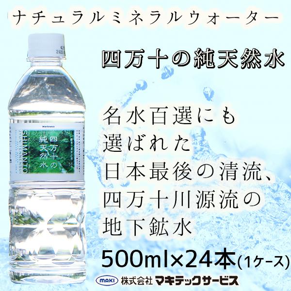 四万十の純天然水 ナチュラルミネラルウォーター 天然水 水 500ml 48本 2箱 ウエルネス四万...