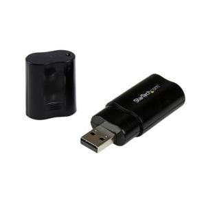 ＳｔａｒＴｅｃｈ．ｃｏｍ オーディオアダプター/USB-A /2x 3極ミニ/コンパクト/ブラック 取り寄せ商品｜nanos