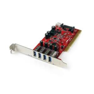USB増設カード/PCI/PCI-X - 4x USB-A/5Gbps/SATA電源コネクター 目安...