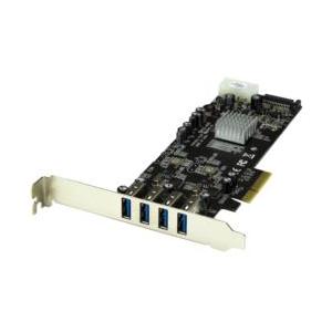 USB増設カード/PCIe 2.0 - 4x USB-A/SATA・LP4電源/5Gbps 目安在庫...